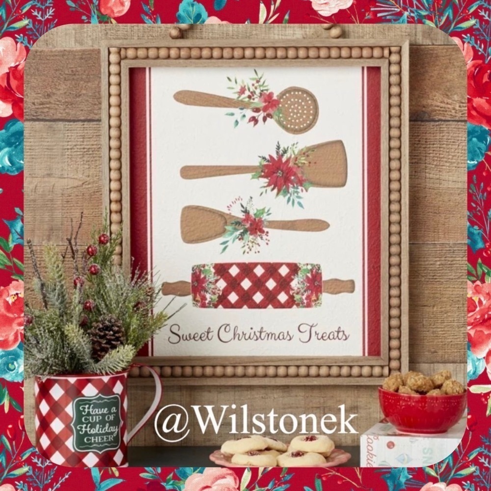 Last one - The Pioneer Woman Framed Sign with a Rolling Pin- Sweet Christmas Tr…
